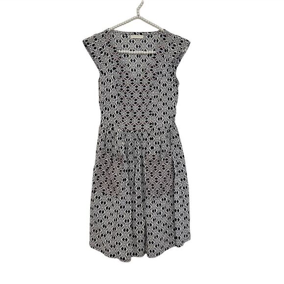 Mata Traders Sleeveless Pocket Black & White A-Line V-Neck Dress Women’s Size XS - Picture 1 of 13